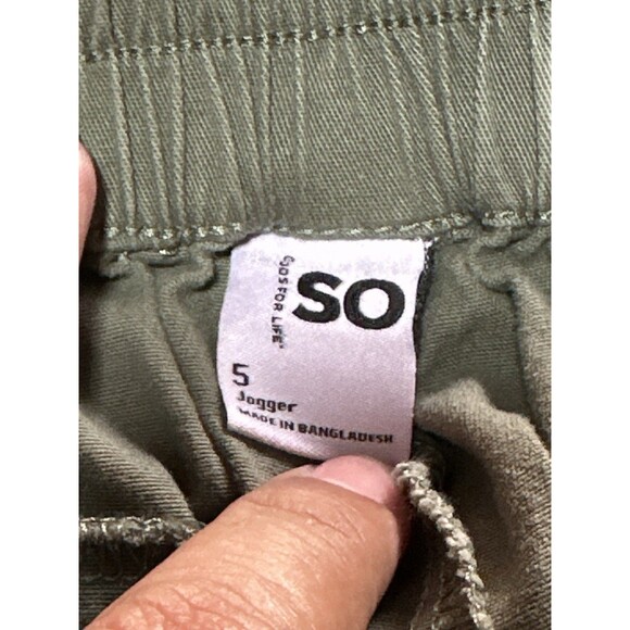 SO® Good For Life Kohl's olive green cargo jogger pants, size 5 / S - Picture 8 of 12
